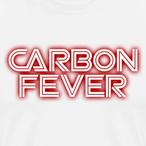 CARBON FEVER Logo white red - Männer Premium T-Shirt