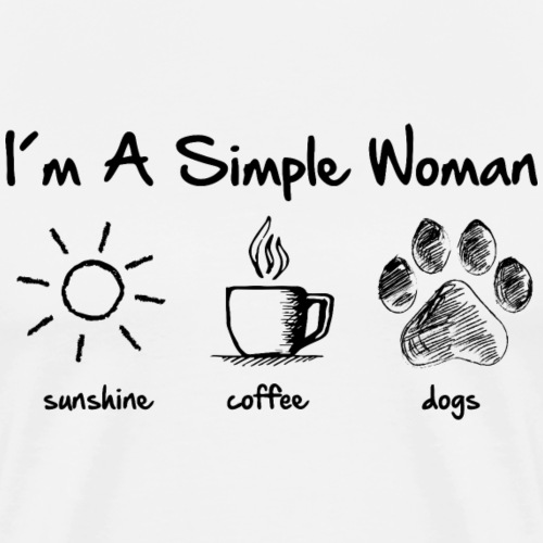 simple woman dog - T-shirt Premium Homme