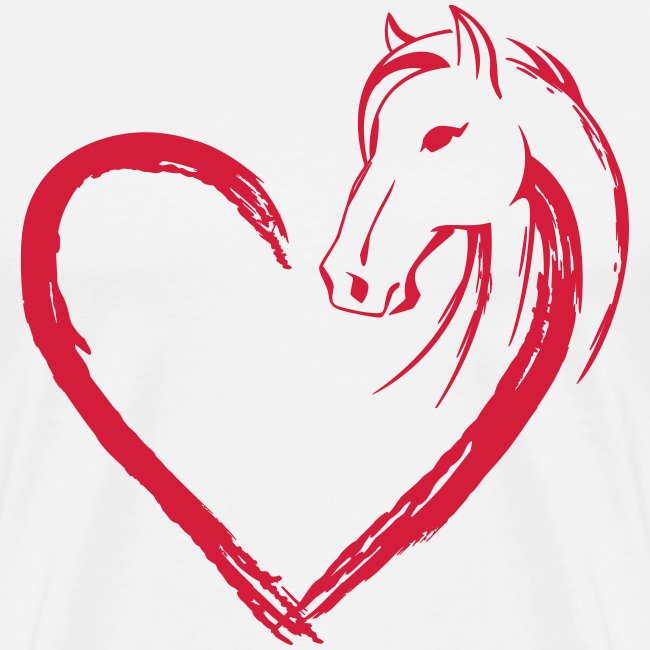 Pferde Herz - Männer Premium T-Shirt