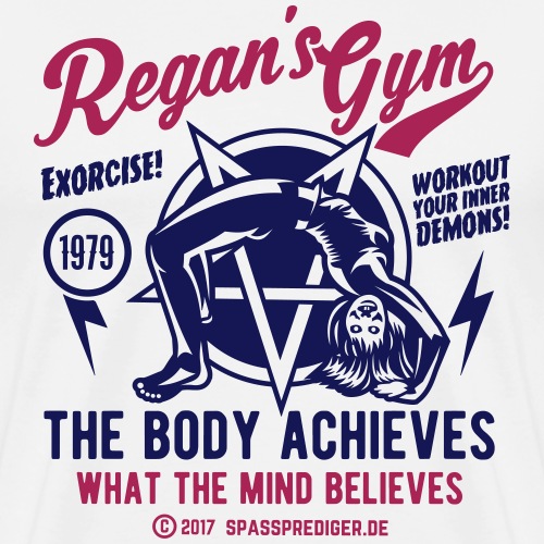 Horror Film T Shirt Design Exorcise in Regan's Gym - Männer Premium T-Shirt