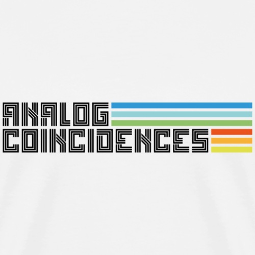 Analog Coincidences logo zwart - Mannen Premium T-shirt