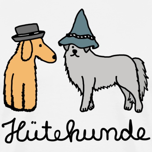 Huetehunde Hütehund Hunde mit Hut - Männer Premium T-Shirt