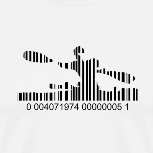 Bar code kayak - Camiseta premium hombre