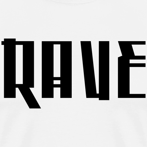 Rave Schriftzug Abstrakt Digital Text - Männer Premium T-Shirt