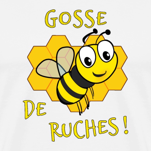 GOSSE DE RUCHES ! (Abeilles, miel) black - Herre premium T-shirt
