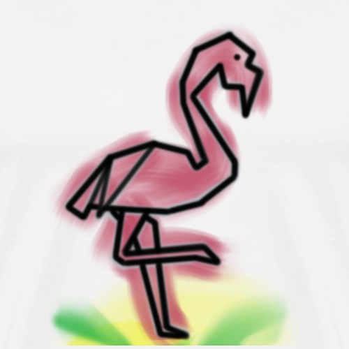 Flamingo auf einem Bein - Männer Premium T-Shirt