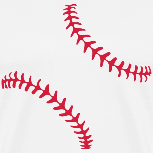 Realistic Baseball Seams - Men's Premium T-Shirt