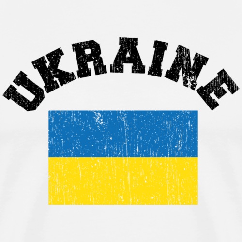 ukraine flag distblack - Men's Premium T-Shirt