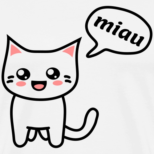 Kawaii Kitteh says miau - Männer Premium T-Shirt