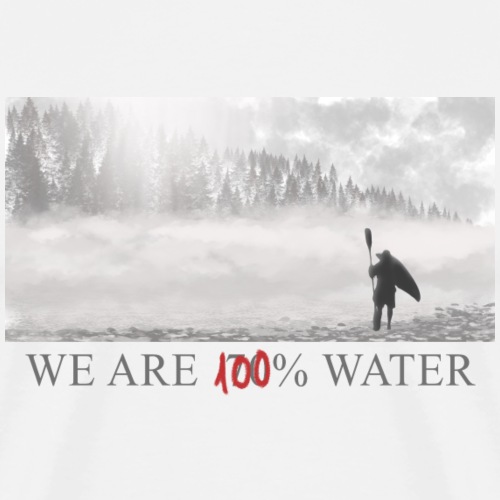 100% water.png - Camiseta premium hombre