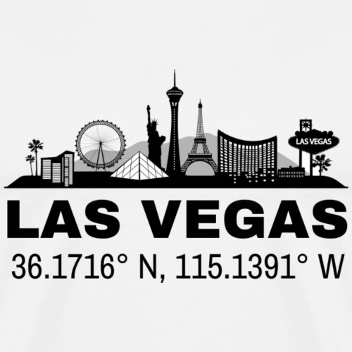 Las Vegas Skyline - Mannen Premium T-shirt