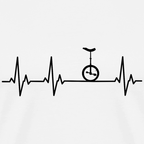 Einrad | Heart Monitor - Männer Premium T-Shirt