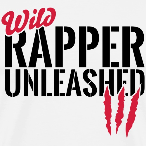 Wilder Rapper entfesselt - Männer Premium T-Shirt