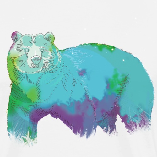 oso acuarela - Camiseta premium hombre