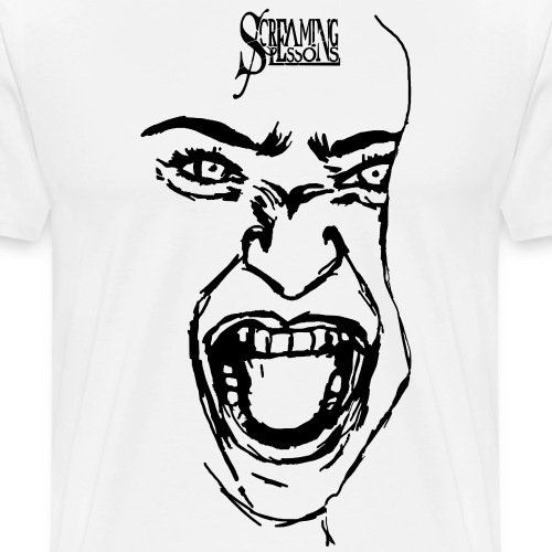 Screaming Face - Männer Premium T-Shirt