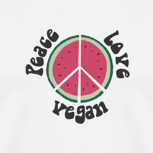peace love vegan wassermelone - Männer Premium T-Shirt