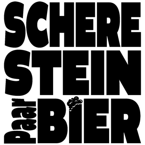 Schere Stein Paar Bier - Männer Premium T-Shirt