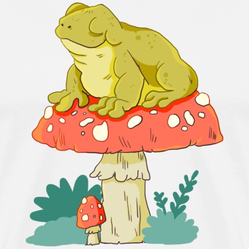 Frosch auf Pilz - Männer Premium T-Shirt
