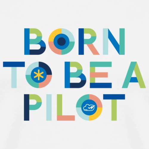 Geboren, um Pilot zu werden - Männer Premium T-Shirt