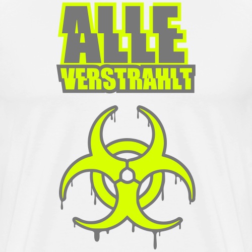 Alle verstrahlt Biohazard Symbol Rave Techno Fun - Männer Premium T-Shirt