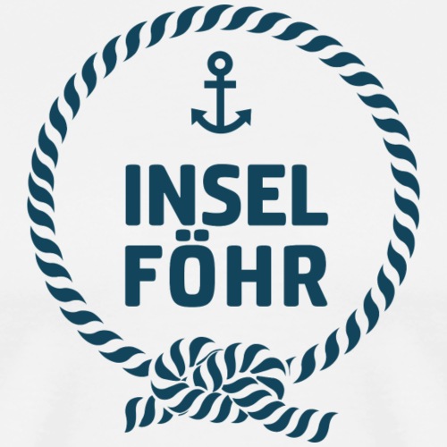 Insel Föhr Tau mit Anker - Männer Premium T-Shirt