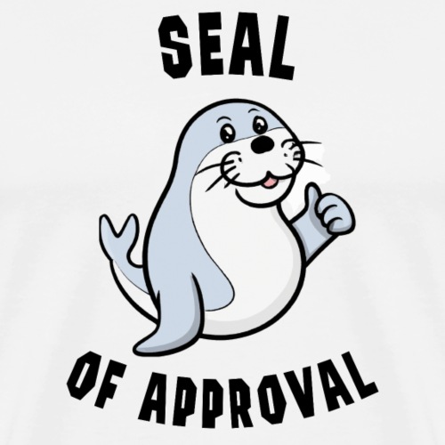 Morsomt ordspill - Seal of approval - Premium T-skjorte for menn