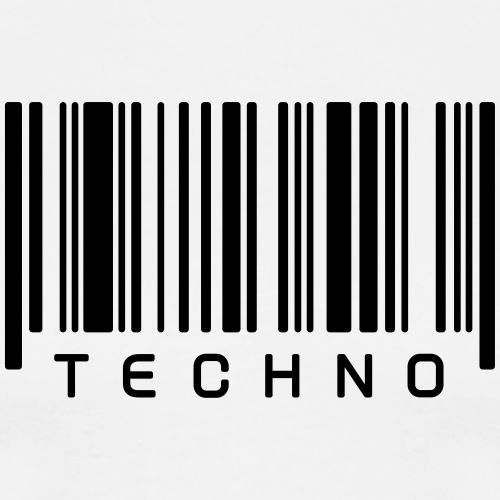 Techno Barcode Strichcode Scan Code Acid Mnml Rave - Männer Premium T-Shirt