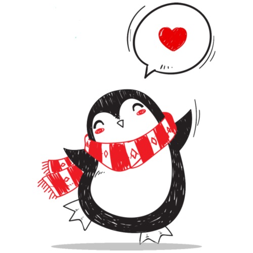Natale Pinguino adorabile - Maglietta Premium da uomo