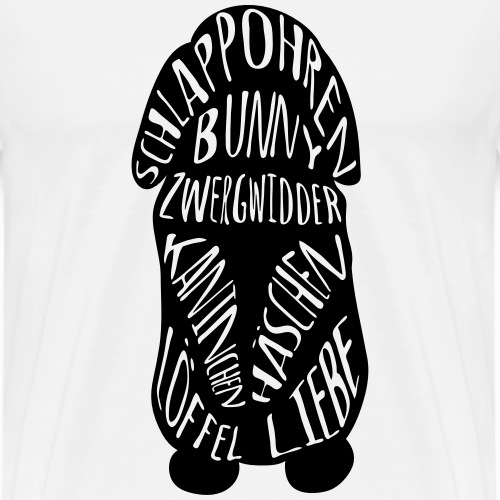 Typographie Zwergwidder Kaninchen Hasen Schlappohr - Männer Premium T-Shirt