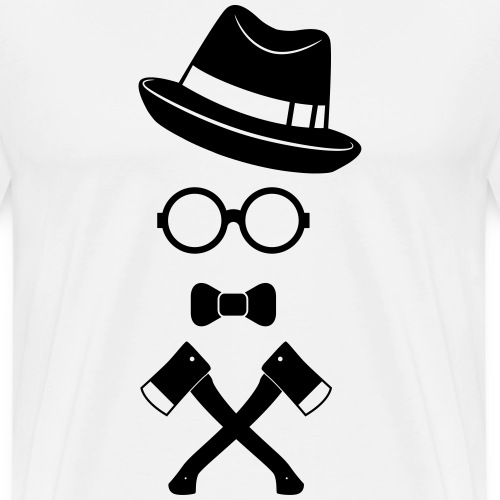 hipster_axt_gang_1f - Männer Premium T-Shirt