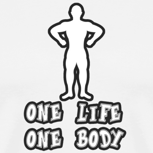 One Life One Body - Miesten premium t-paita