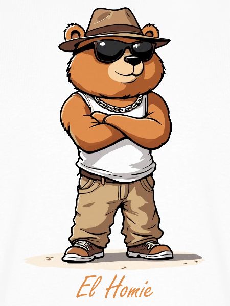 Bär im Strandstyle mit Hut