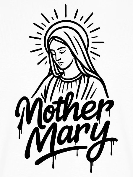 Mutter Maria Urban Graffiti Linienkunst