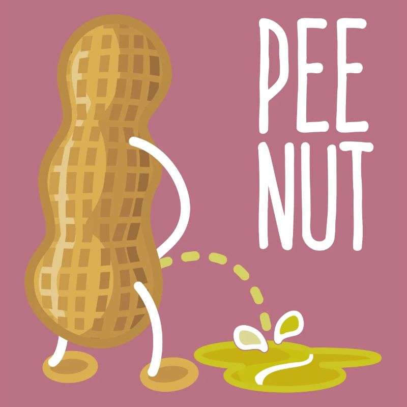 Pee Nut pun for dark shirts