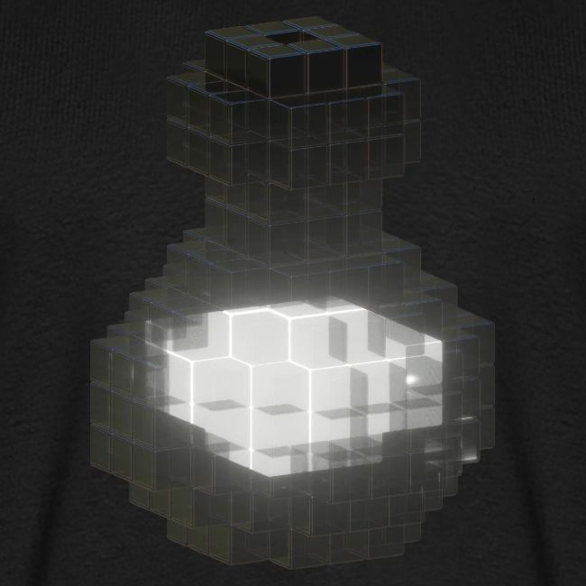 Bouteille en cristal gothique noir - Potion blanche magique