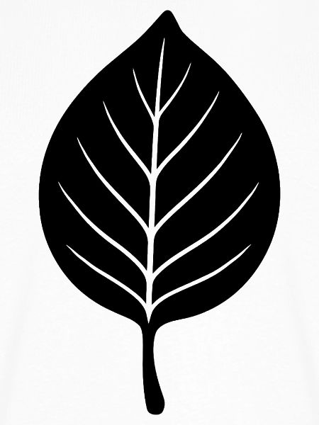 Schwarzes Blatt Linienstil