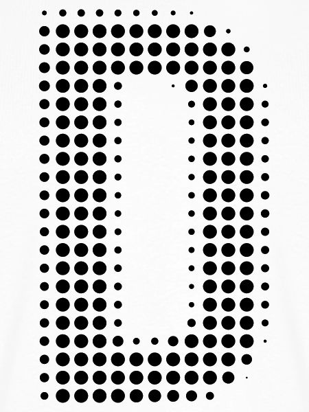 Buchstabe D – Punktmuster Initial Design