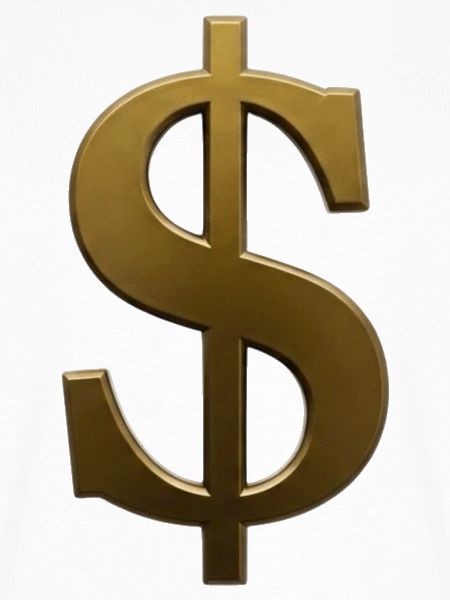 Goldenes Dollarzeichen Design