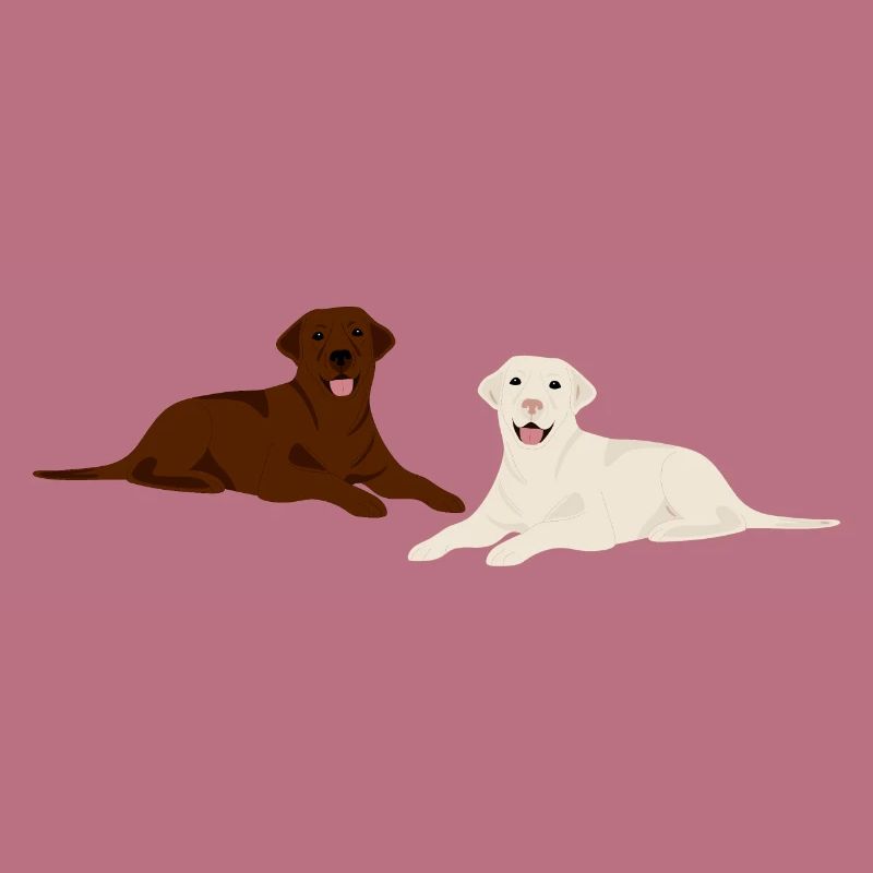 Bloder und brauner Labrador Hund Geschenk