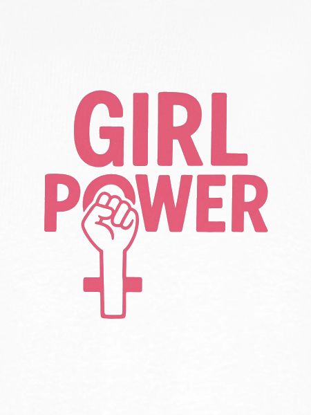 Girl Power Pink Faust-Emblem