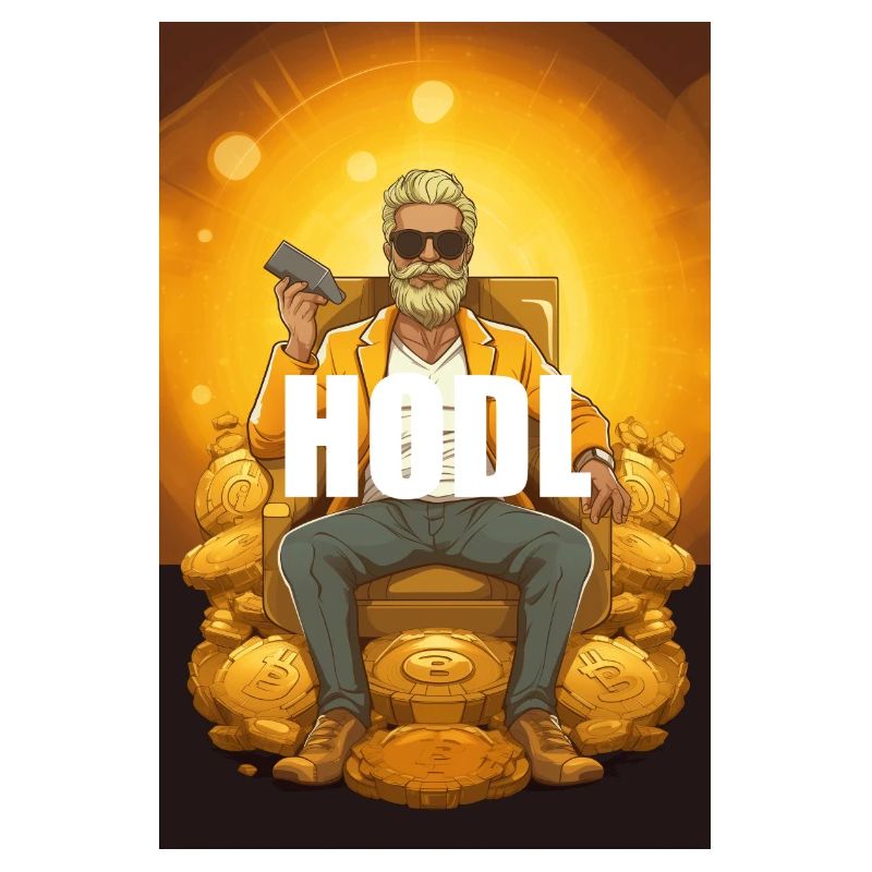 Conception de la blockchain Hodl Bitcoin Crypto