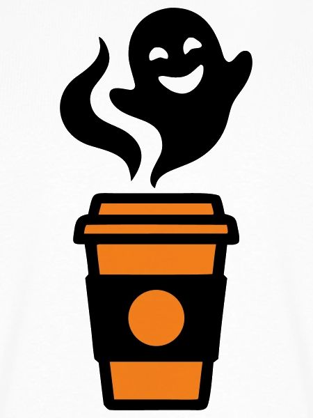 Kaffeebecher Geist Halloween Logo