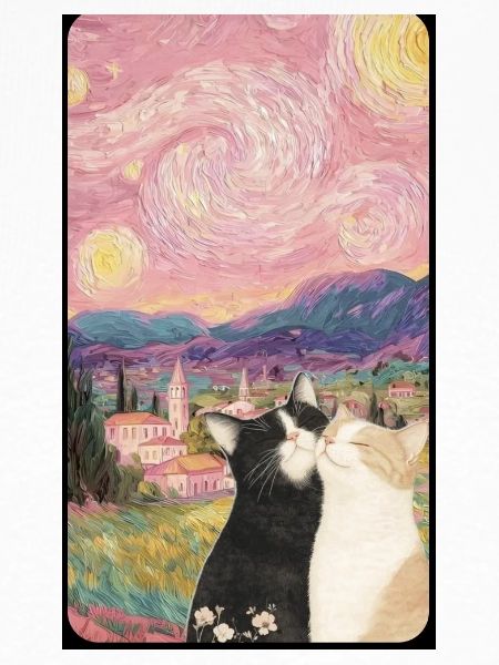 Katzen unter dem Sternenhimmel