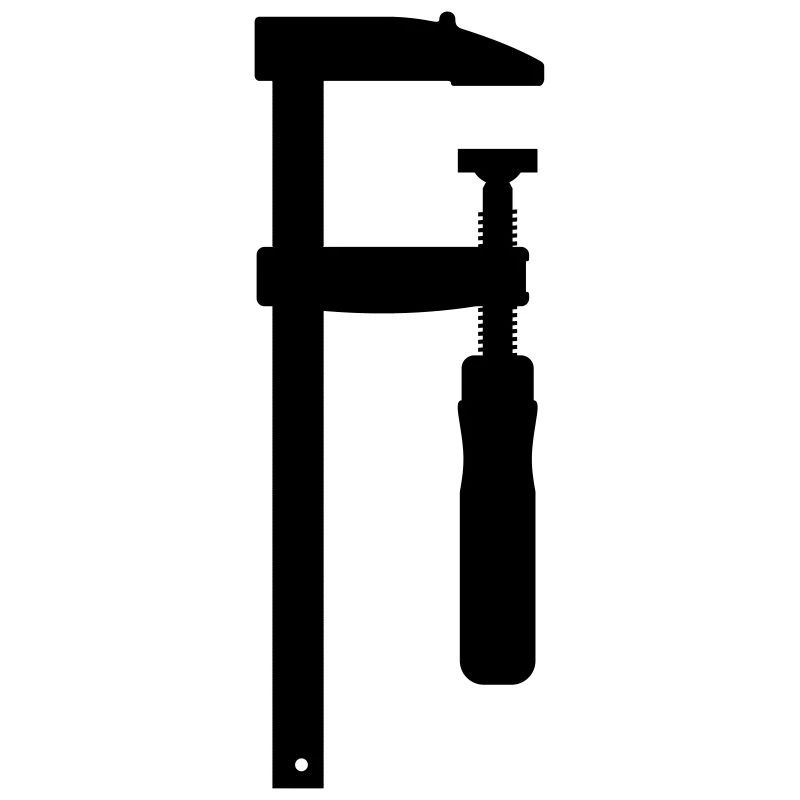 Screw clamp tool vector color selectable