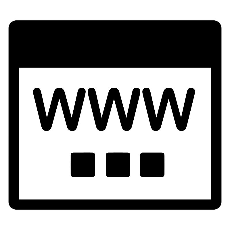 Icône de l’icône de l’adresse Web de l’adresse Web du site Web