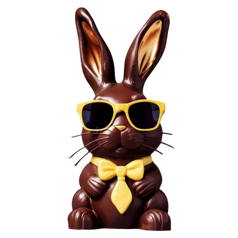 Lapin en chocolat Bo graphique