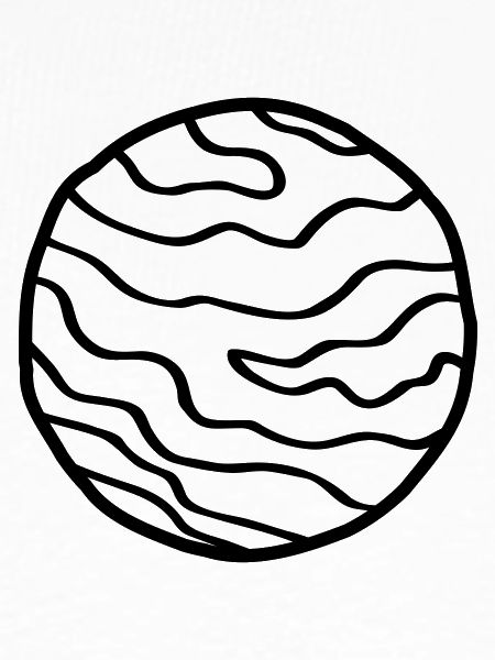 Planet Einfacher Weltraum Doodle