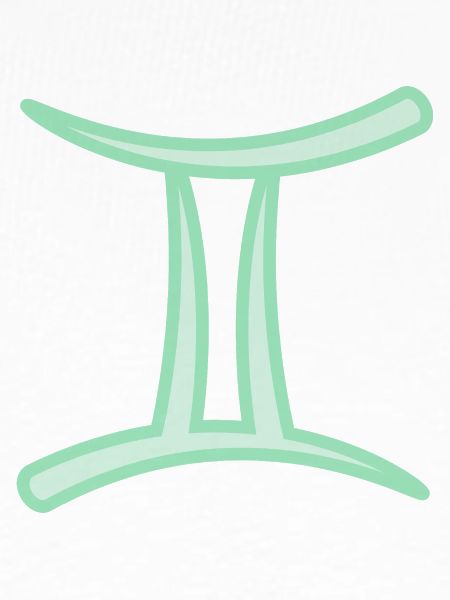 Zwillinge Sternzeichensymbol Pastel Grün