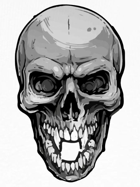 Aggressiver Halloween Totenschädel