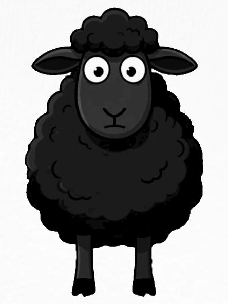 Schwarzes Schaf Schäfchen Geschenk Bauern